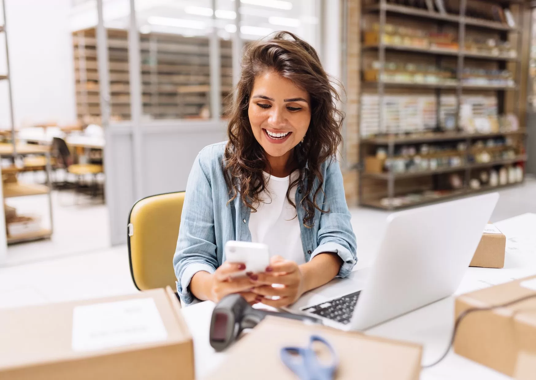 Business owner at her desk