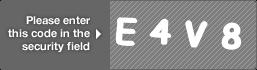 captcha code for visual authentication  letter E number 4 letter V number 8