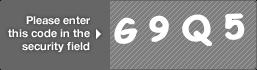 captcha code for visual authentication  letter G number 9 letter Q number 5