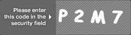 captcha code for visual authentication  letter P number 2 letter M number 7