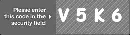captcha code for visual authentication  letter V number 5 letter K number 6