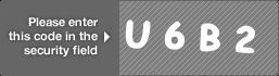 captcha code for visual authentication  letter U number 6 letter B number 2