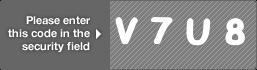 captcha code for visual authentication  letter V number 7 letter U number 8