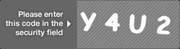 captcha code for visual authentication  letter Y number 4 letter U number 2