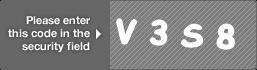 captcha code for visual authentication  letter V number 3 letter S number 8