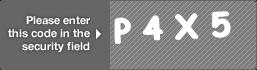 captcha code for visual authentication  letter P number 4 letter X number 5