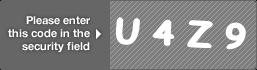 captcha code for visual authentication  letter U number 4 letter Z number 9