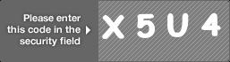 captcha code for visual authentication  letter X number 5 letter U number 4