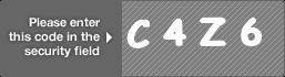 captcha code for visual authentication  letter C number 4 letter Z number 6
