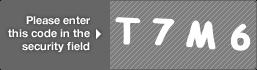 captcha code for visual authentication  letter T number 7 letter M number 6