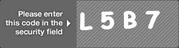 captcha code for visual authentication  letter L number 5 letter B number 7