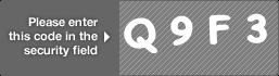 captcha code for visual authentication  letter Q number 9 letter F number 3