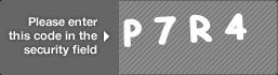 captcha code for visual authentication  letter P number 7 letter R number 4